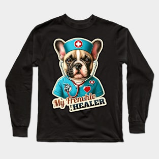 Doctor french bulldog Long Sleeve T-Shirt